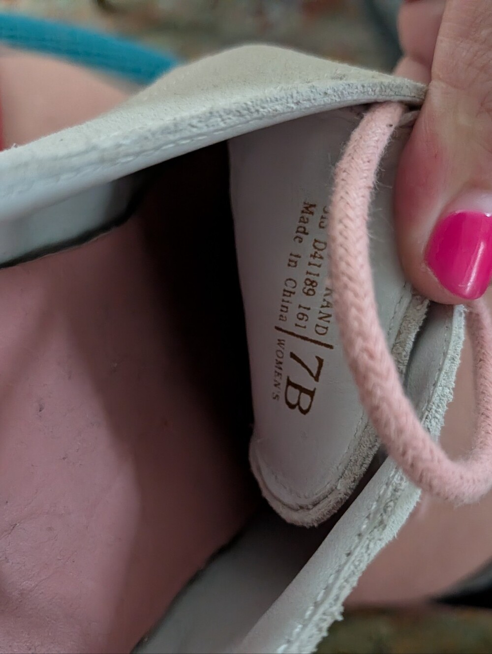 Cole Haan LunarGrand Ivory Suede Wingtip Oxfords Blush Sole Women's 7B - Picture 8 of 8